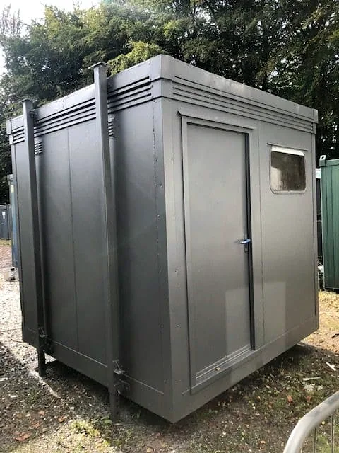 Grey steel single-door portable unit.